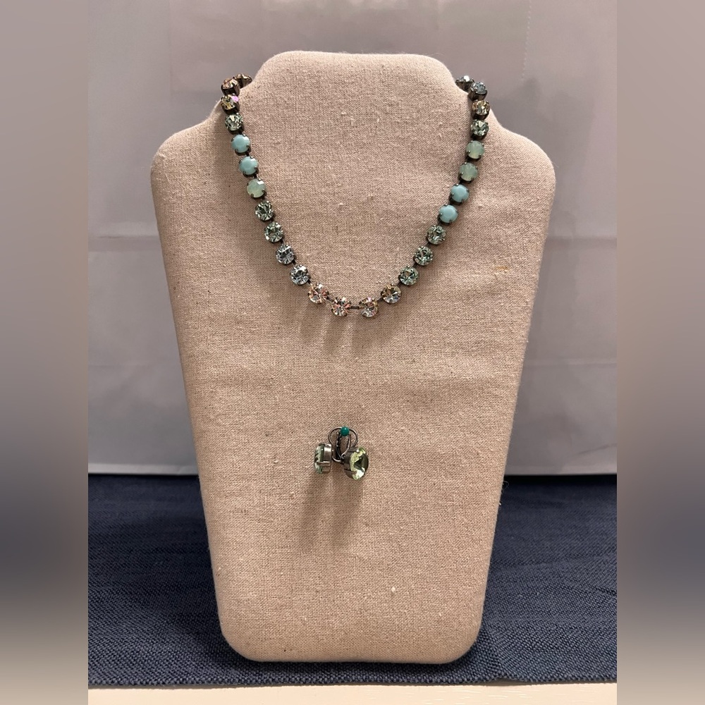 Sabika Fashion Jewelry - Pacific Opal choker and drop earrings